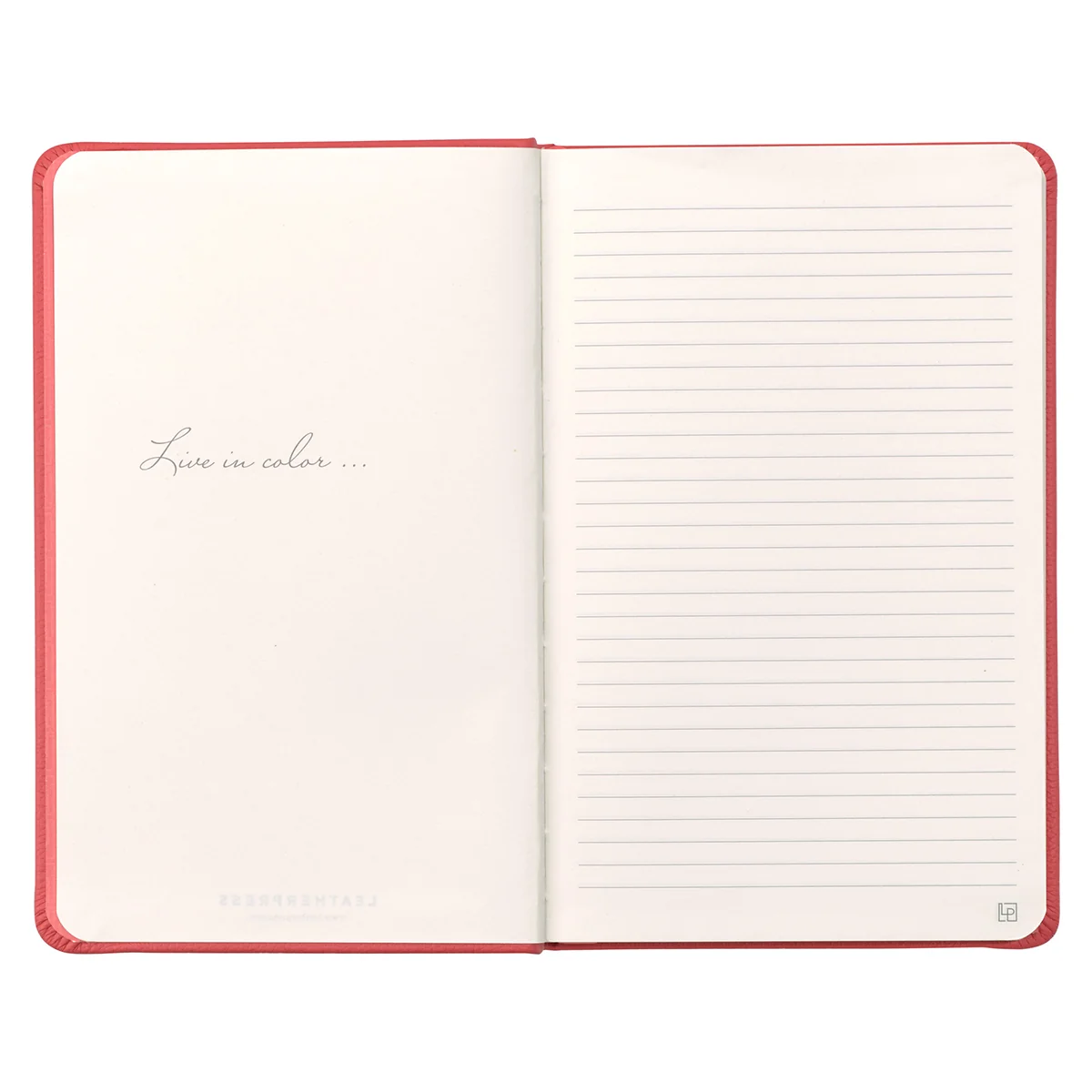 Leatherpress Coral Red Genuine African Leather Notebook - Image 4