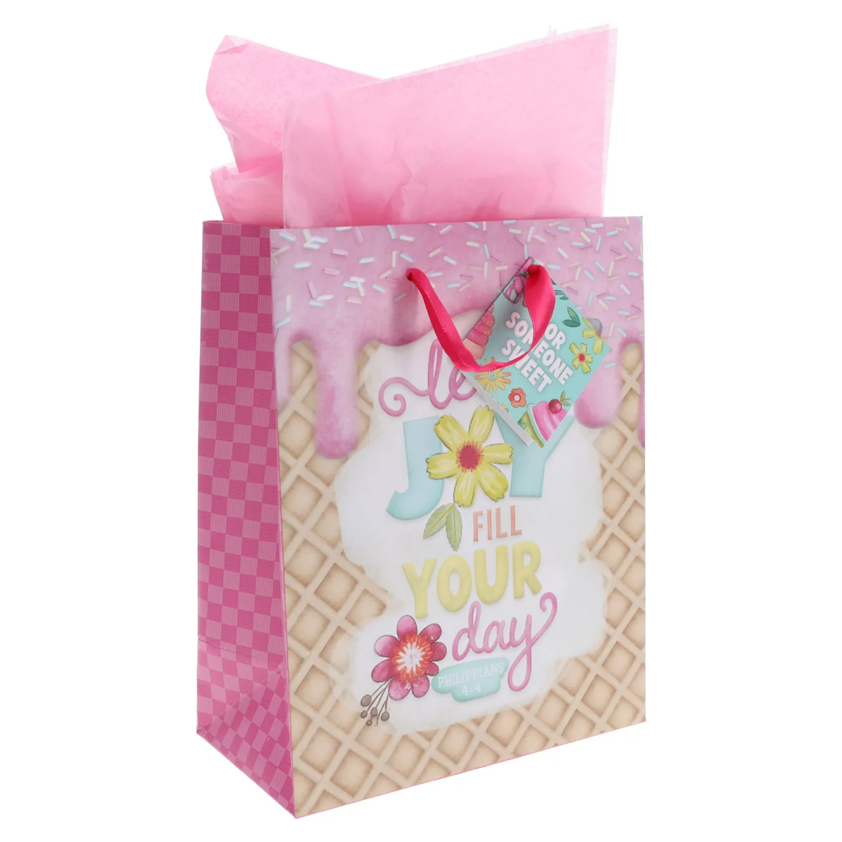 Let Joy Fill Your Day Medium Gift Bag with Gift Tag - Image 3