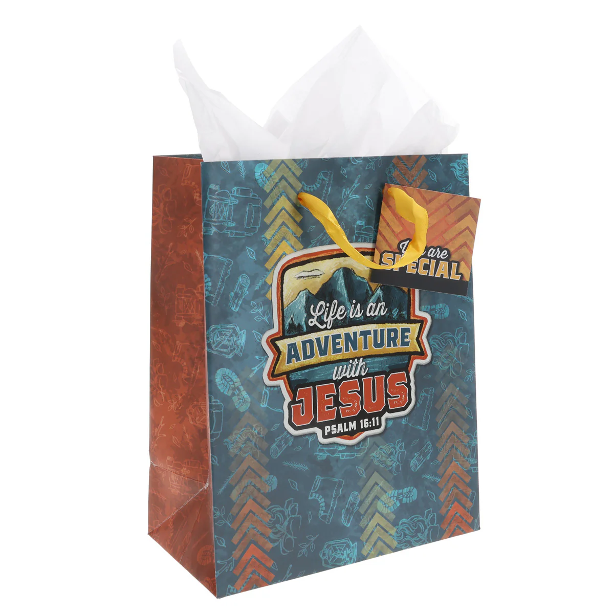 Life Is an Adventure with Jesus Medium Gift Bag with Gift Tag - Image 3