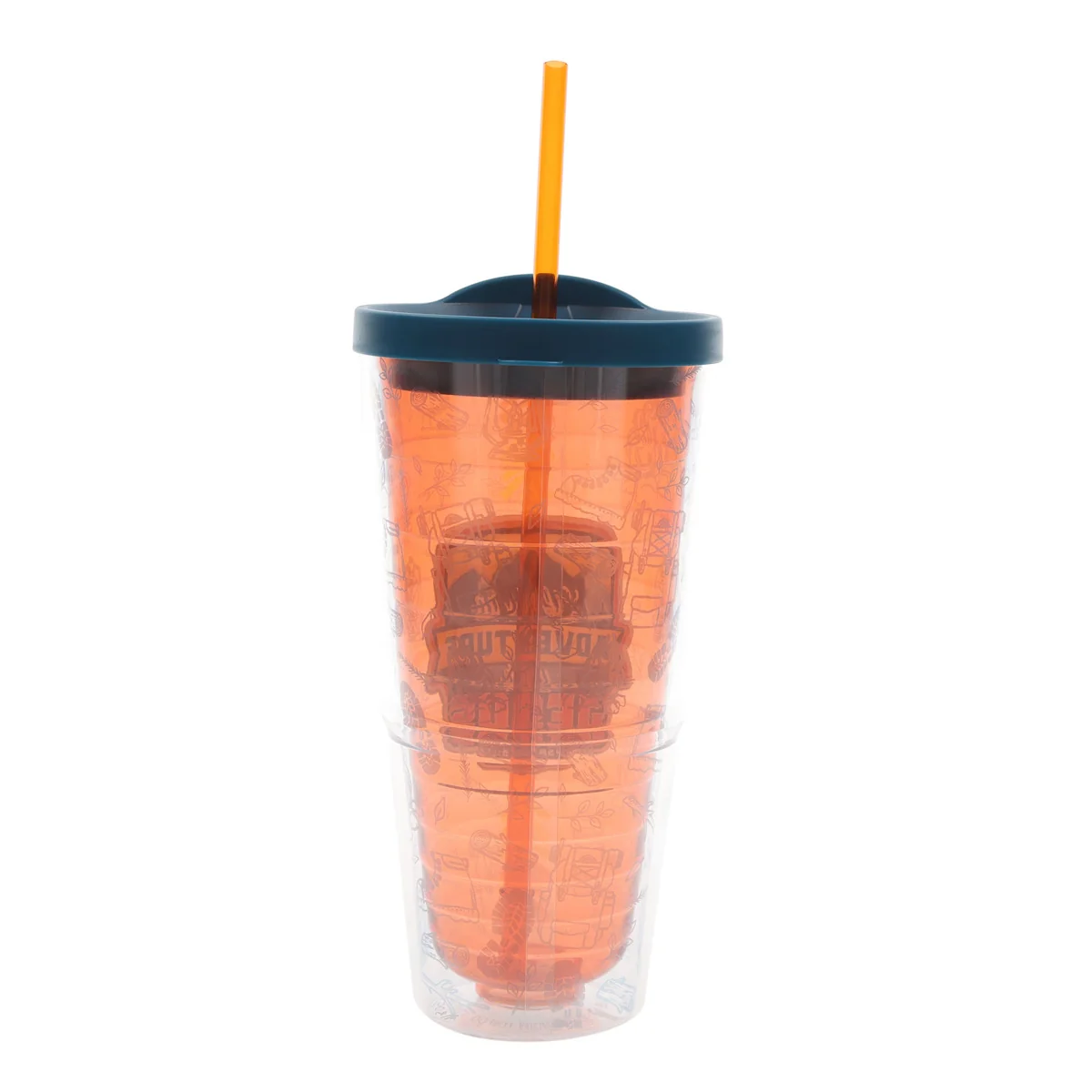 Life Is an Adventure with Jesus Plastic Travel Tumbler with Lid and Straw - Image 2