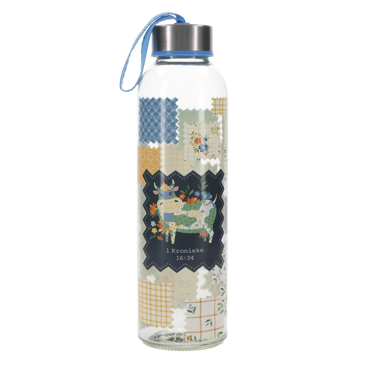 Loof die Here Want Hy Is Goed Afrikaans Glass Water Bottle - Image 2