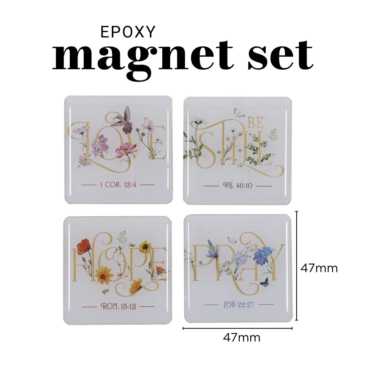 Love Hope Pray Be Still Four-Piece Magnetic Set - Image 4