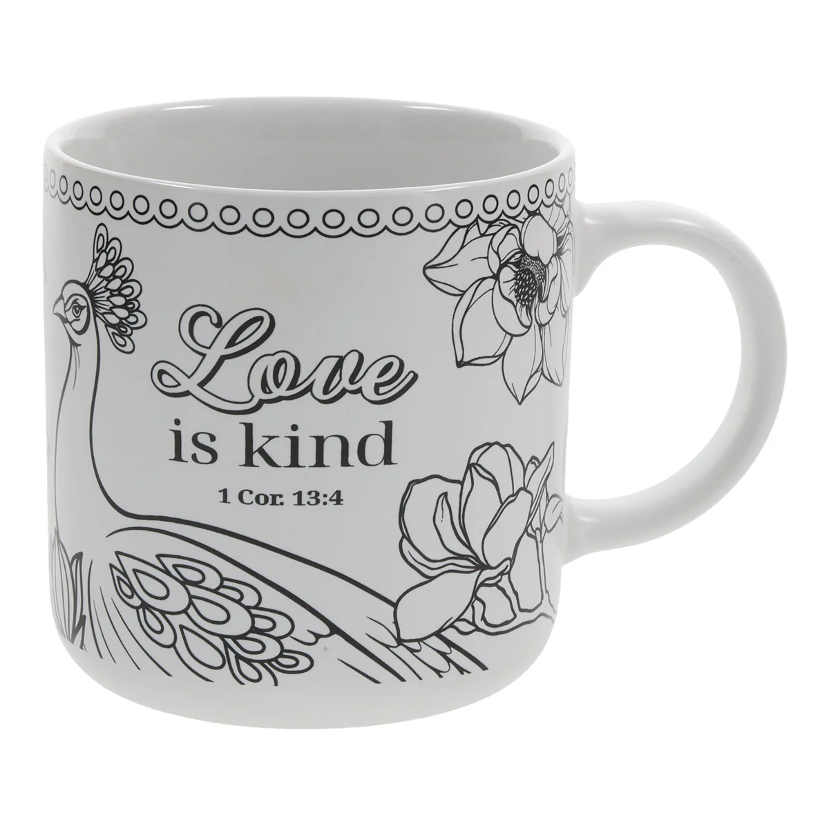 Love Is Kind Ceramic Coloring Mug