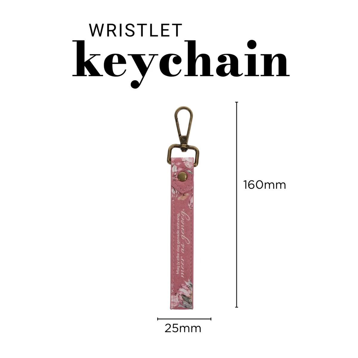 Mag Jy Elke Dag Genade Ontvang Afrikaans Faux Leather Wristlet Key Ring - Image 4