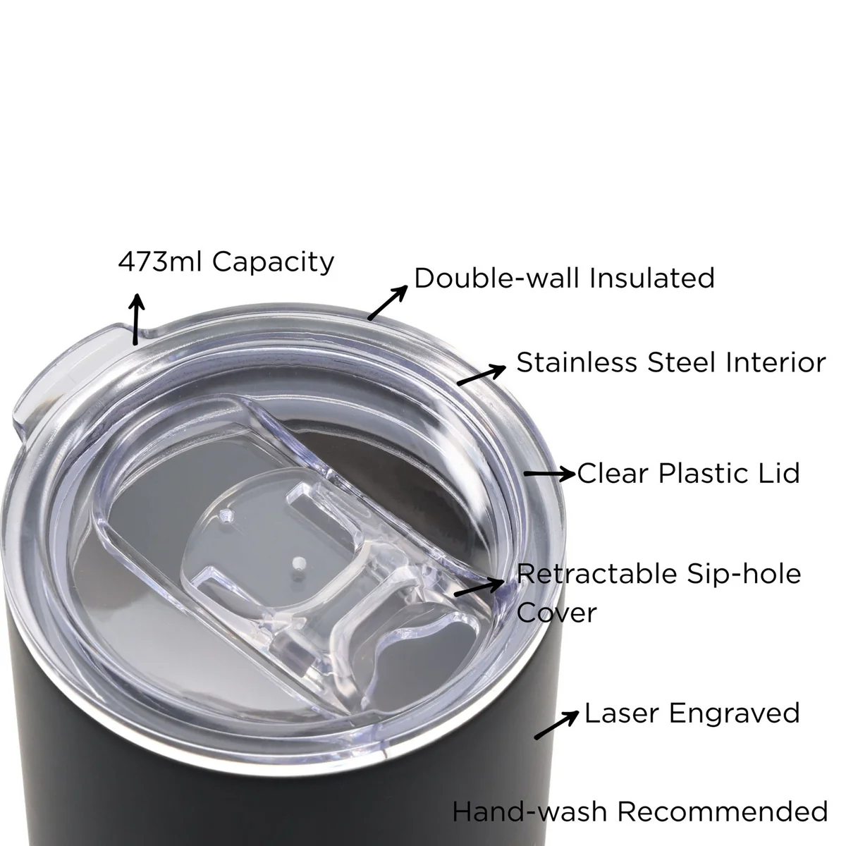 Man of God Black Stainless Steel Travel Mug - Image 6