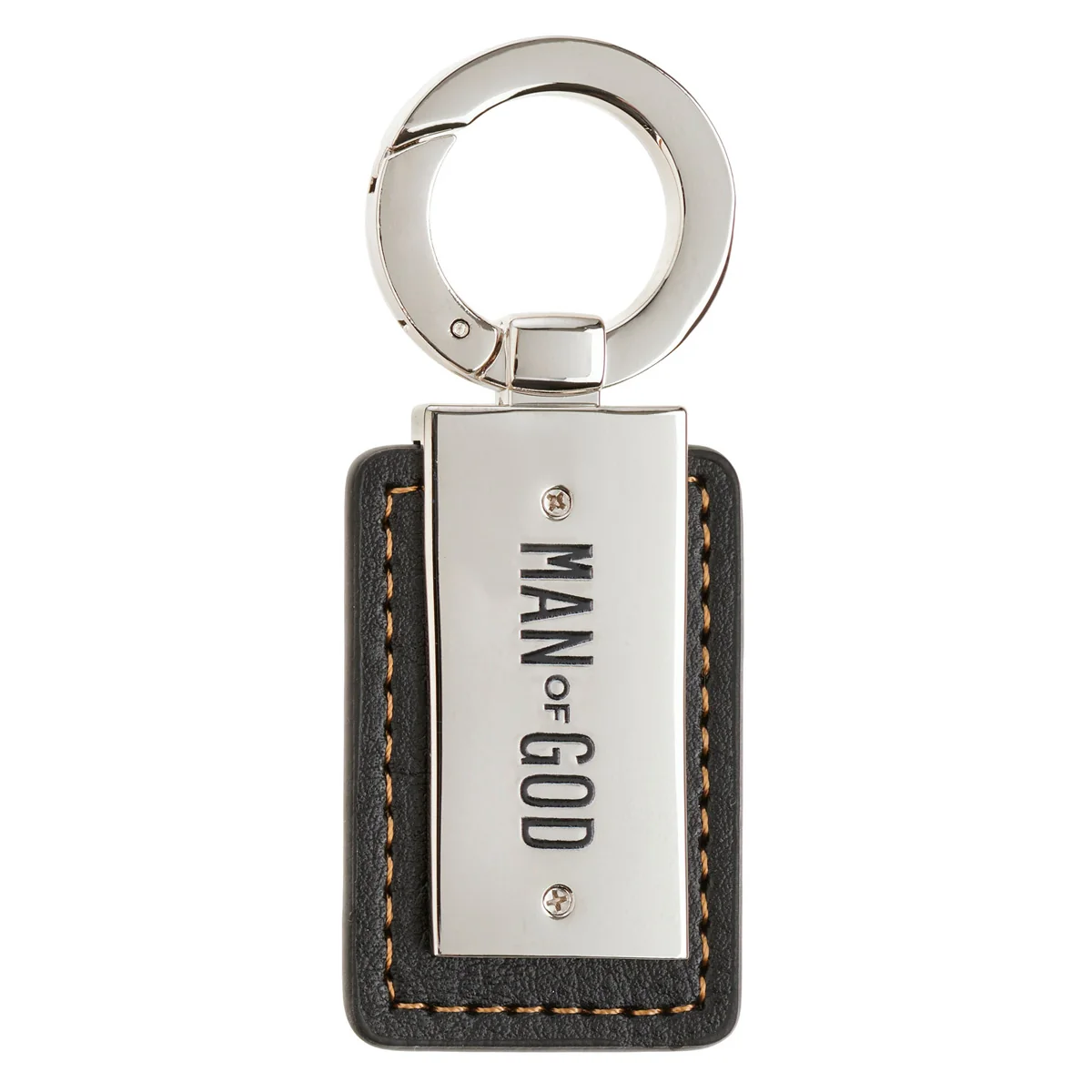 Man of God Metal and Faux Leather Keychain - Image 2
