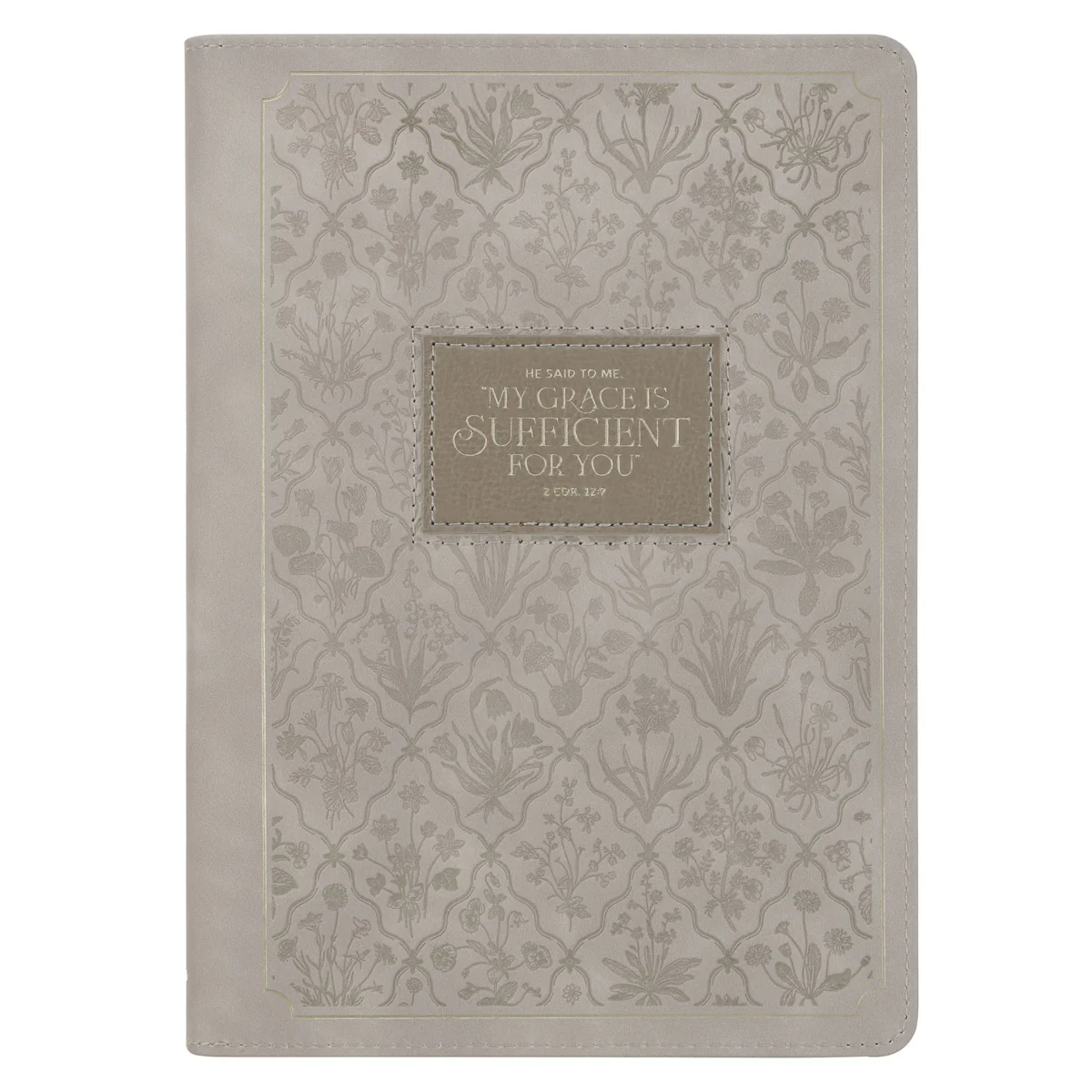 My Grace Is Sufficient for You Faux Leather Journal with Zipped Closure
