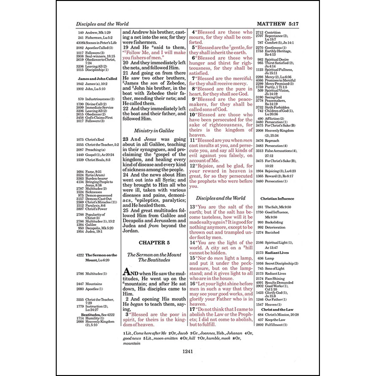 NASB (1977) Thompson Chain-Reference Red Letter Bible Black (Imitation Leather) - Image 4