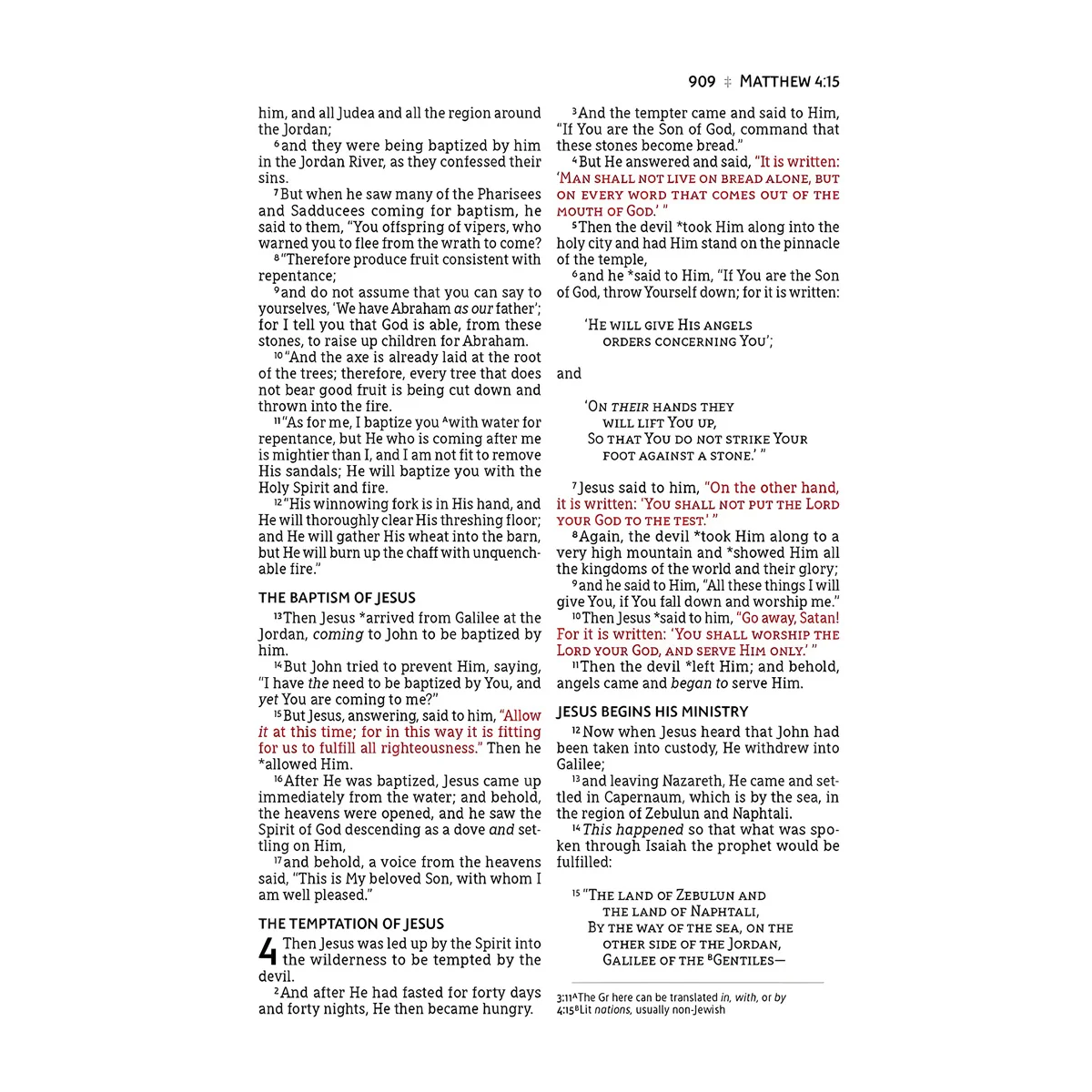 NASB (2020) Thinline Red Letter Bible Black (Comfort Print)(Imitation Leather) - Image 4