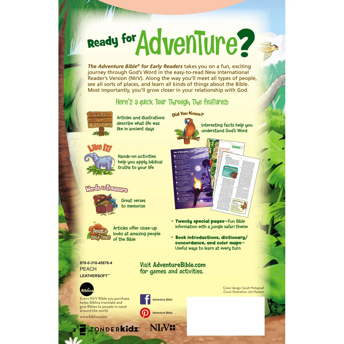 NIRV Adventure Bible For Early Readers Coral (Imitation Leather) - Image 2