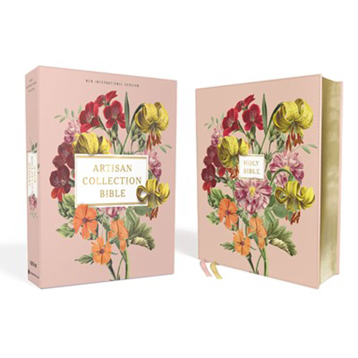 NIV Artisan Collection Red Letter Floral Bible Blush (Comfort Print)(Imitation Leather) - Image 2