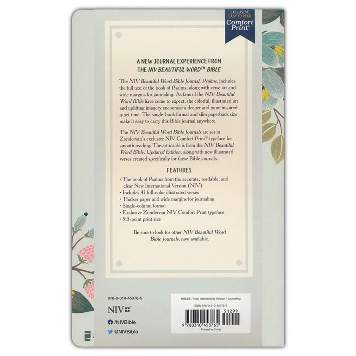 NIV Beautiful Word Bible Journal Psalms (Comfort Print)(Paperback) - Image 2
