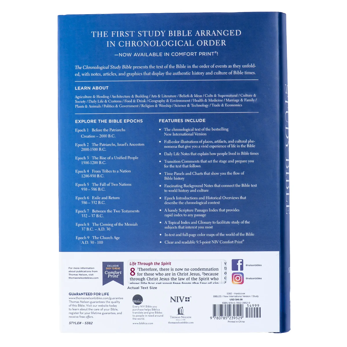 NIV Chronological Study Bible (Comfort Print)(Hardcover) - Image 2