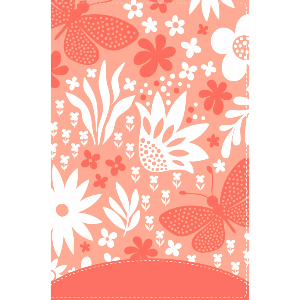 NIV Compact Giant Print Red Letter Bible For Girls Coral (Comfort Print)(Imitation Leather)