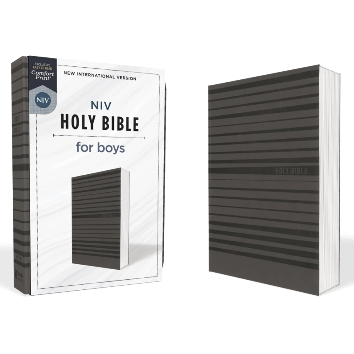 NIV Holy Bible For Boys Comfort Print Gray (Imitation Leather) - Image 2