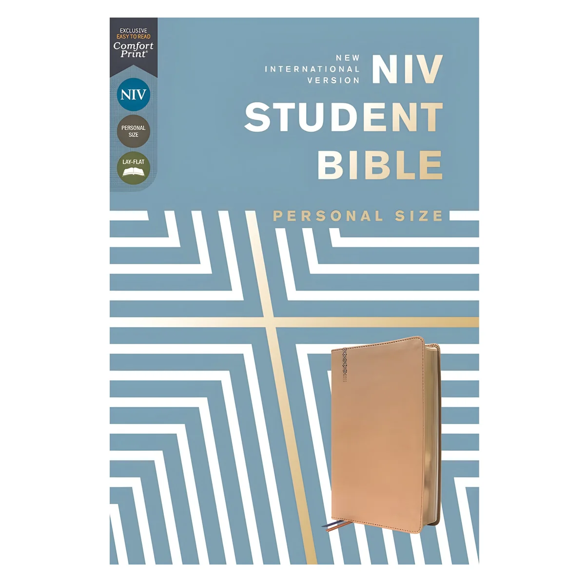 NIV Tan Imitation Leather Personal Size Student Bible Comfort Print - Image 2