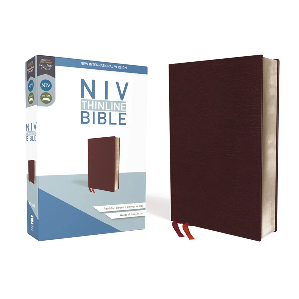 NIV Thinline Bible Burgundy Red Letter Edition (Comfort Print)(Bonded Leather) - Image 3