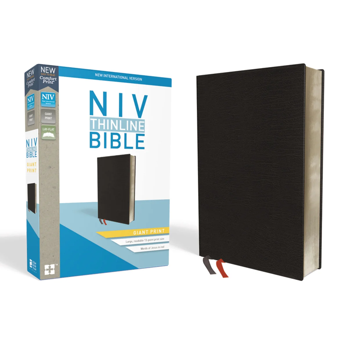 NIV Thinline Bible Giant Print Black Indexed Red Letter Edition (Comfort Print)(Bonded Leather) - Image 2
