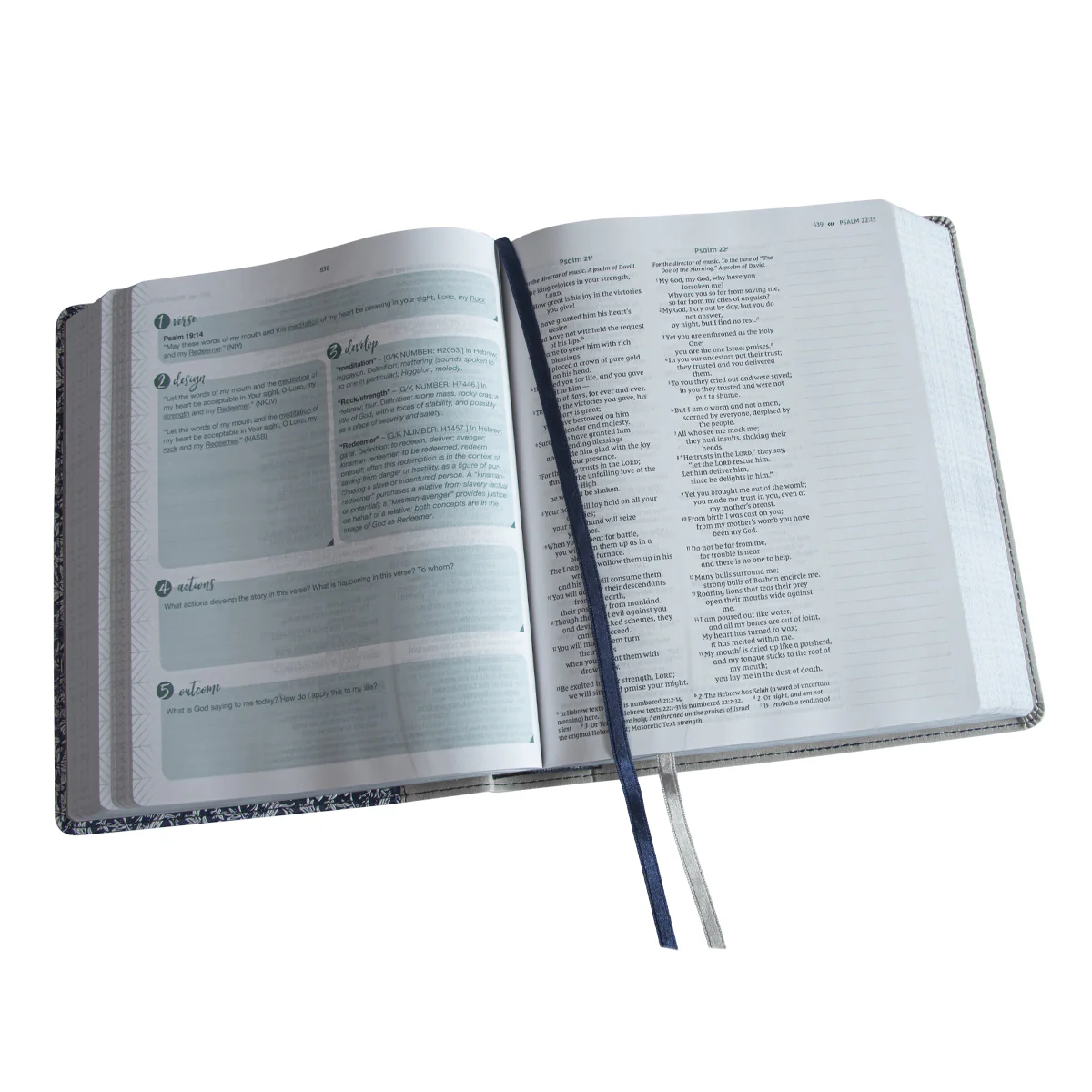 NIV Verse Mapping Bible Navy Floral (Comfort Print)(Imitation Leather) - Image 6