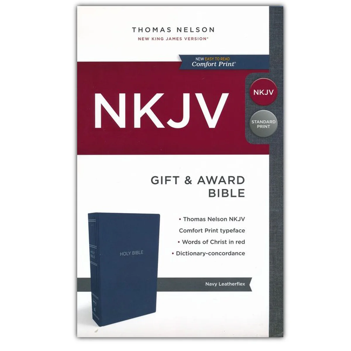 NKJV Blue Flexcover Imitation Leather Gift & Award Bible Red Letter Comfort Print - Image 2