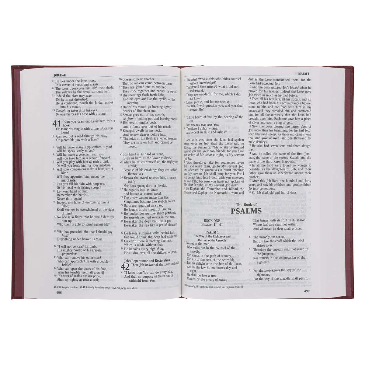 NKJV Burgundy Hardcover Bible - Image 5