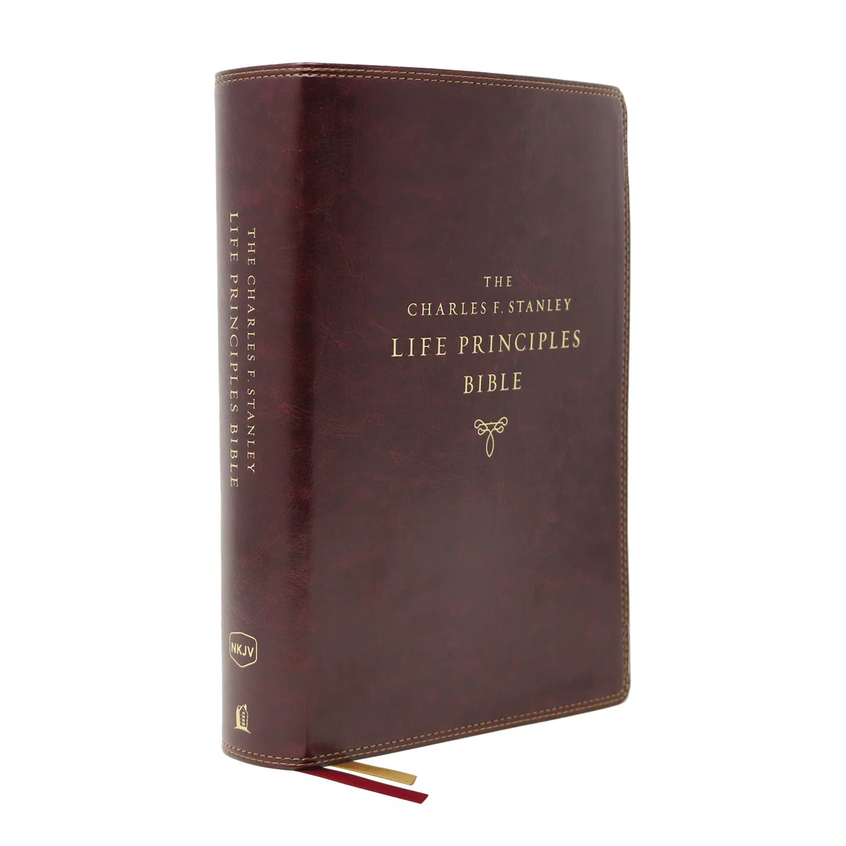 NKJV Charles F Stanley 2nd Edition Index Burgundy (Comfort Print)(Imitation Leather) - Image 2