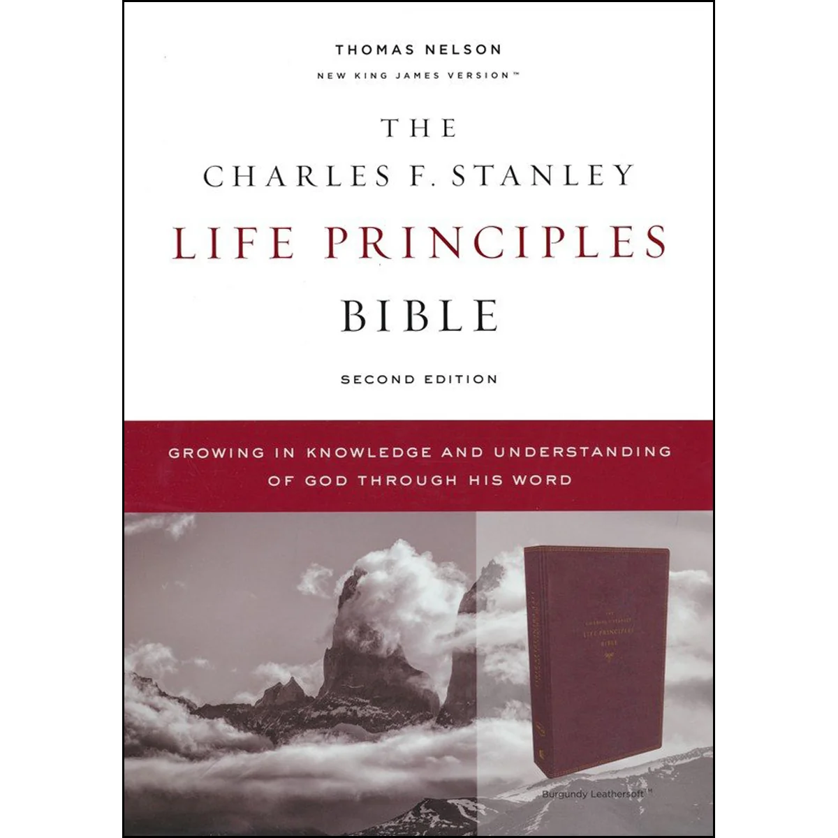 NKJV Charles F. Stanley Life 2nd Ed Burgundy (Comfort Print)(Imitation Leather) - Image 2
