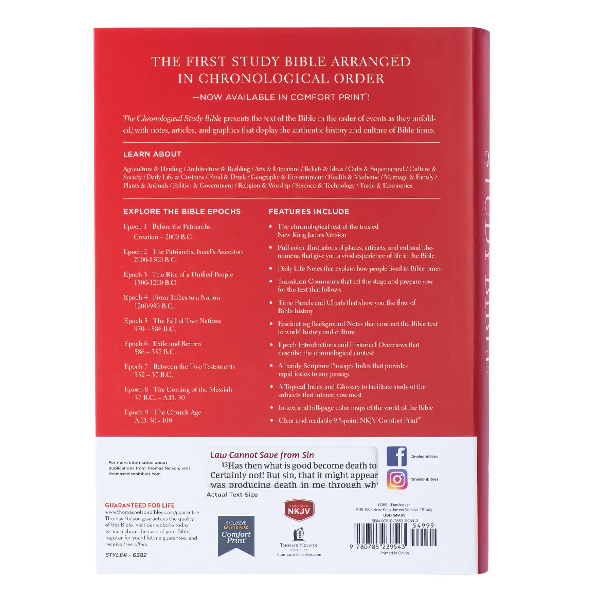 NKJV Chronological Study Bible (Comfort Print)(Hardcover) - Image 2