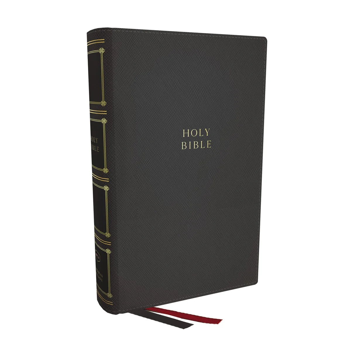 NKJV Compact Center-Column Reference Bible Grey Comfort Print (Imitation Leather)