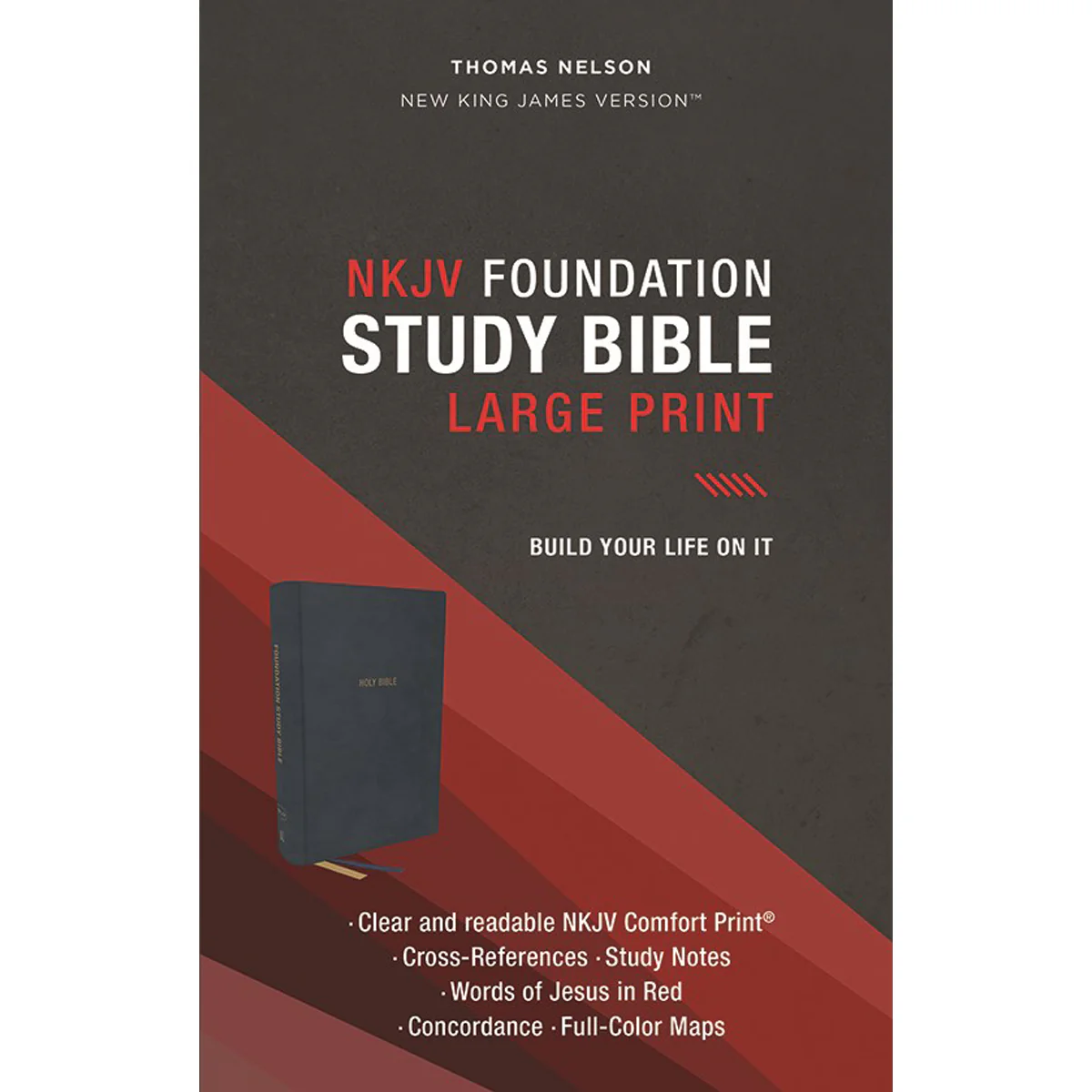 NKJV Foundation Study Bible Large Print Red Letter Blue (Comfort Print)(Imitation Leather) - Image 2