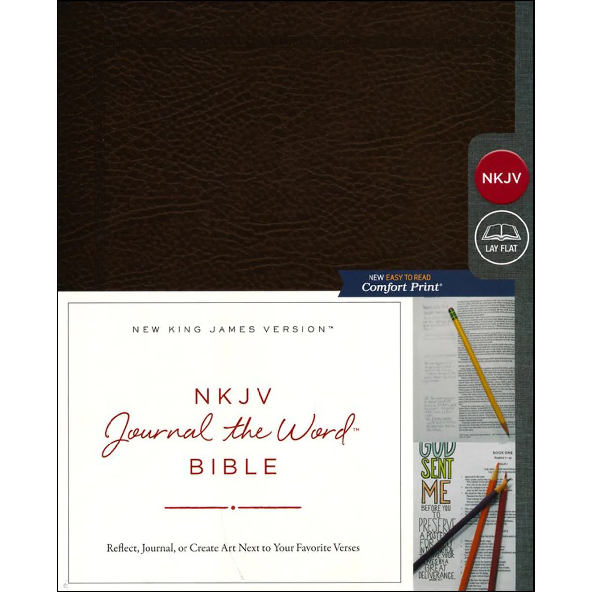 NKJV Journal The Word Bible Red Letter Ed Brown (Comfort Print)(Bonded Leather) - Image 2