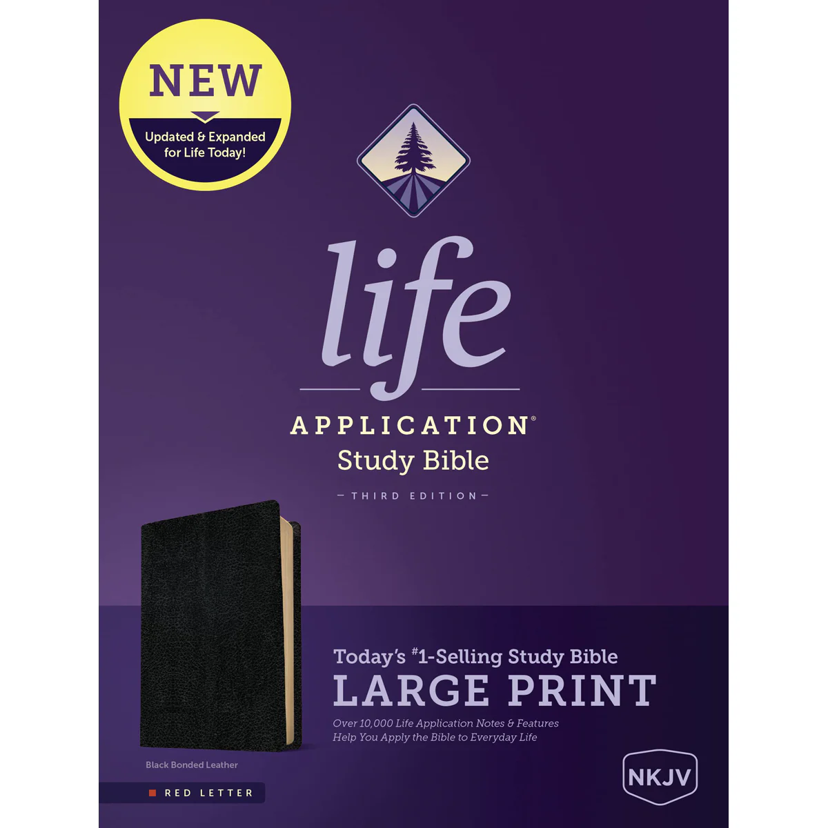 NKJV Life Application Study Bible Third Edition, Large Print, Red Letter, Black (Immitation Leather) - Image 4