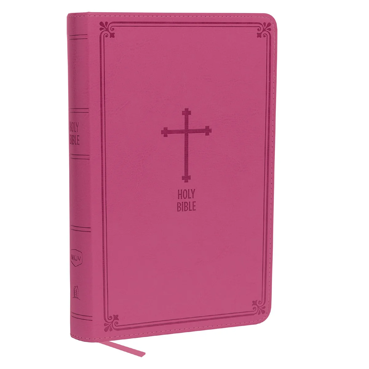 NKJV Pink Faux Leather Deluxe Gift Bible Red Letter Comfort Print - Image 2