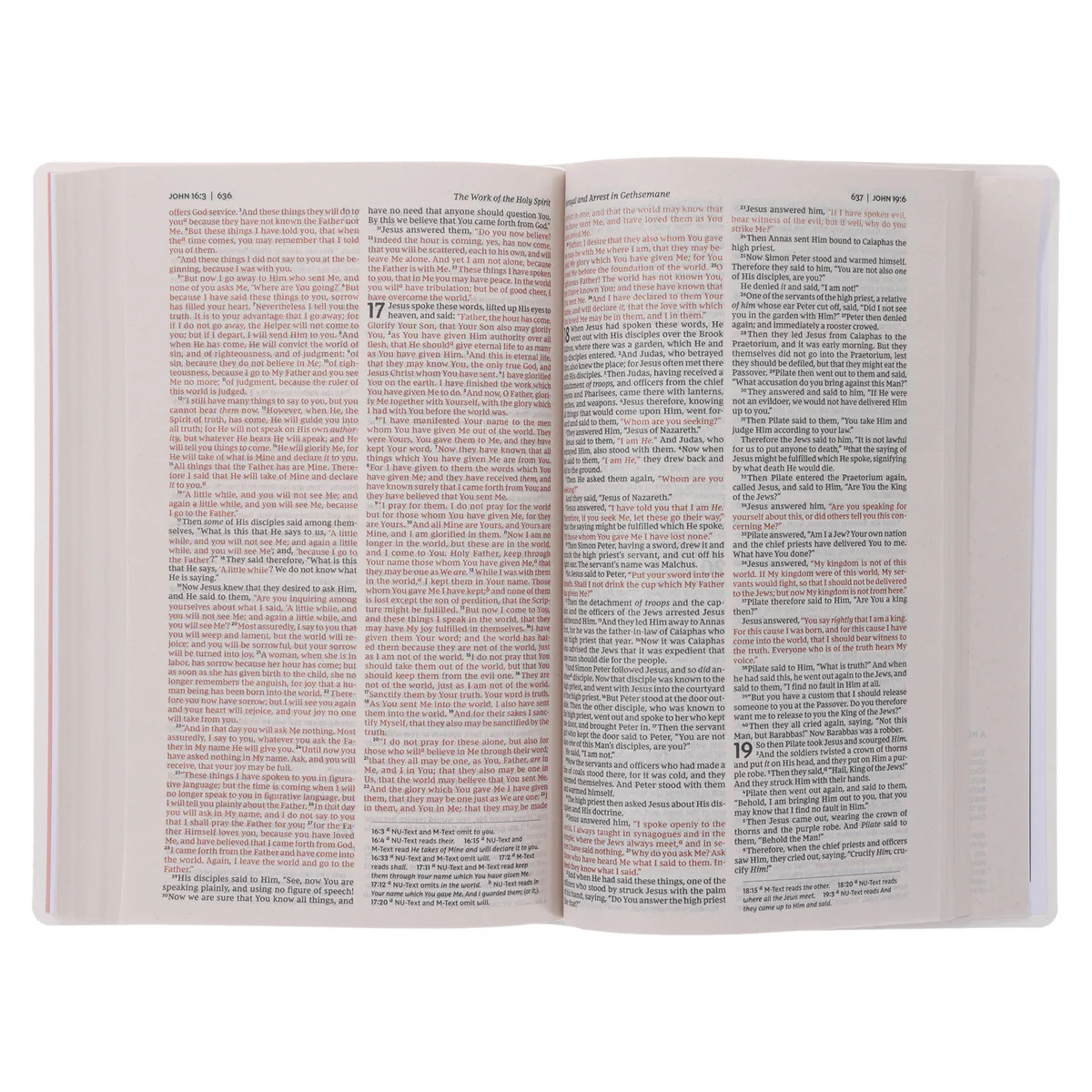NKJV Pink Imitation Leather Gift & Award Bible Red Letter Comfort Print - Image 6