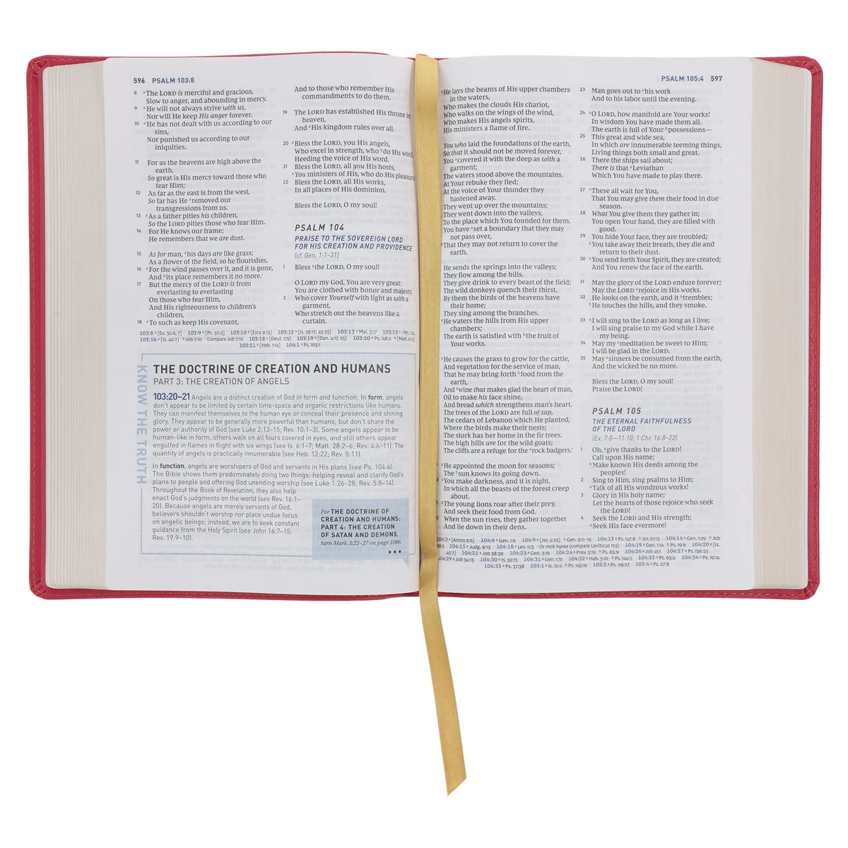 NKJV Pink Imitation Leather Student Study Bible Red Letter Comfort Print - Image 6