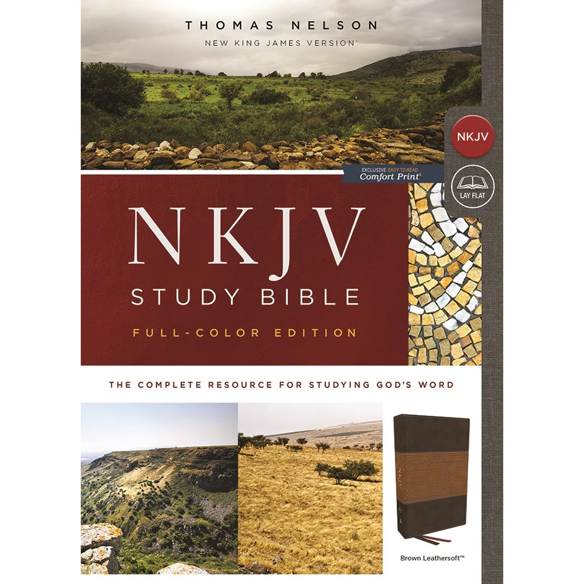 NKJV Study Bible Full-Color Indexed Brown Comfort Print (Imitation Leather) - Image 2