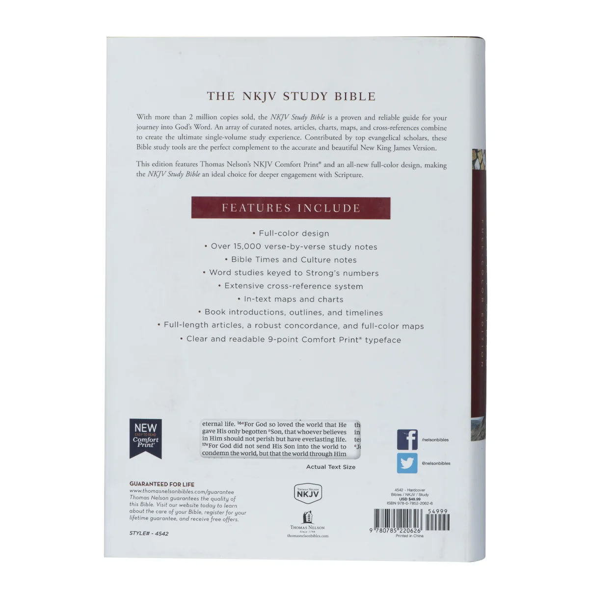 NKJV Hardcover Study Bible Complete Full Color Comfort Print - Image 2