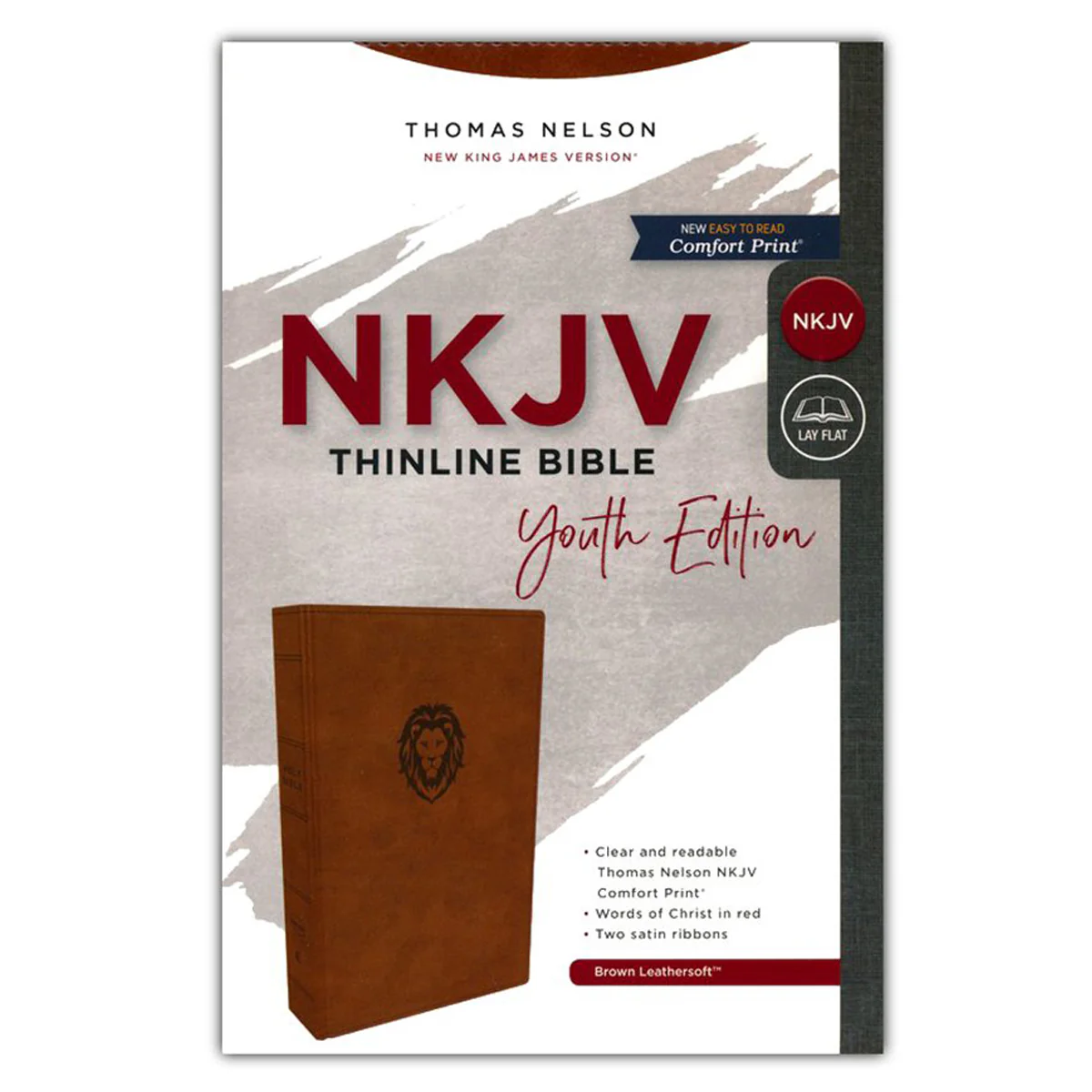 NKJV Thinline Bible Youth Red Letter Brown (Comfort Print)(Imitation Leather) - Image 3