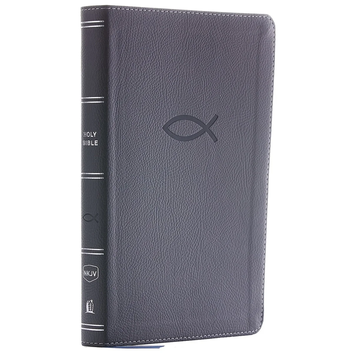 NKJV Thinline Bible Youth Red Letter Gray (Comfort Print)(Imitation Leather)