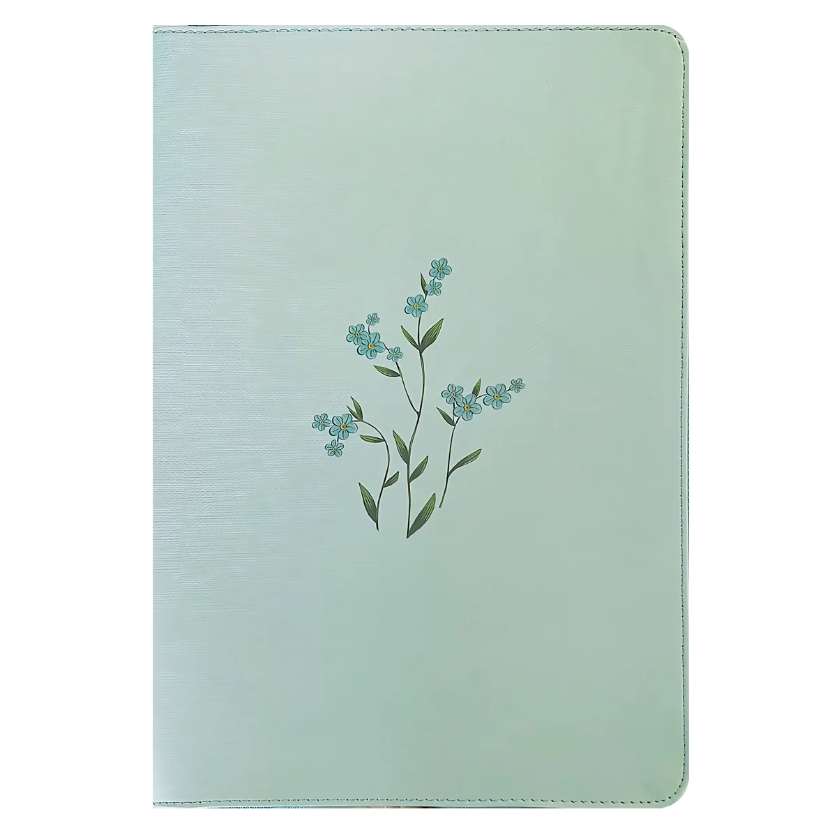 NLT Baby Blue Blossoms Imitation Leather with Zip Filament Thinline Ref Large Print Red Letter