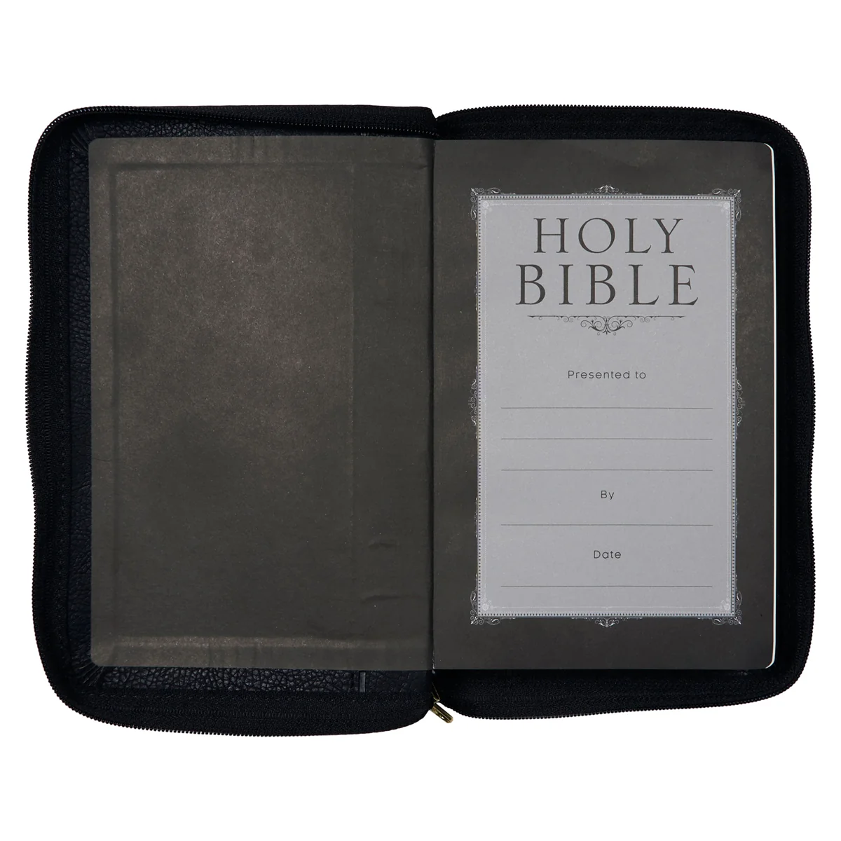 NLT Black Faux Leather Flexcover Compact Bible With Zip - Image 5