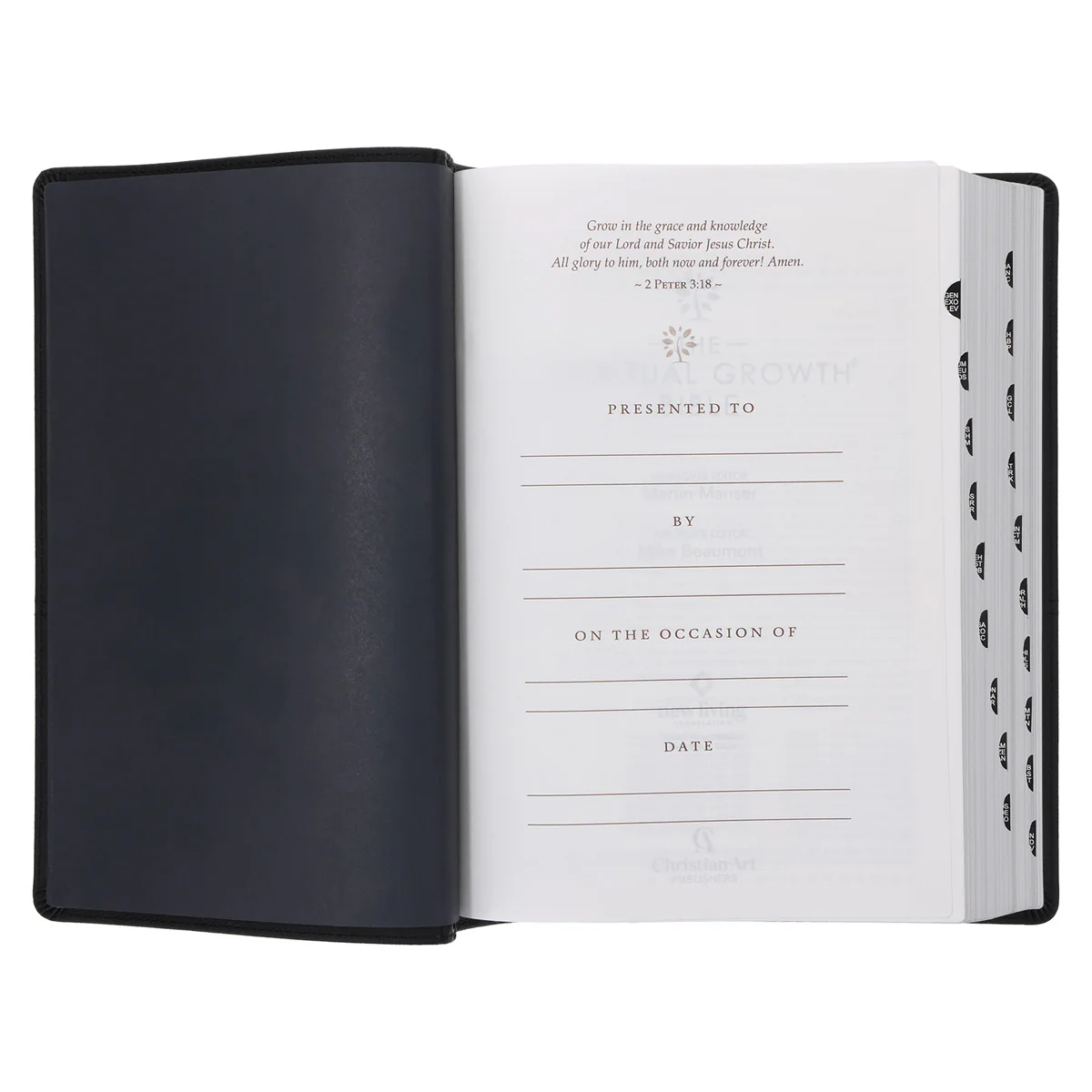 NLT Black Faux Leather Spiritual Growth Bible - Image 4