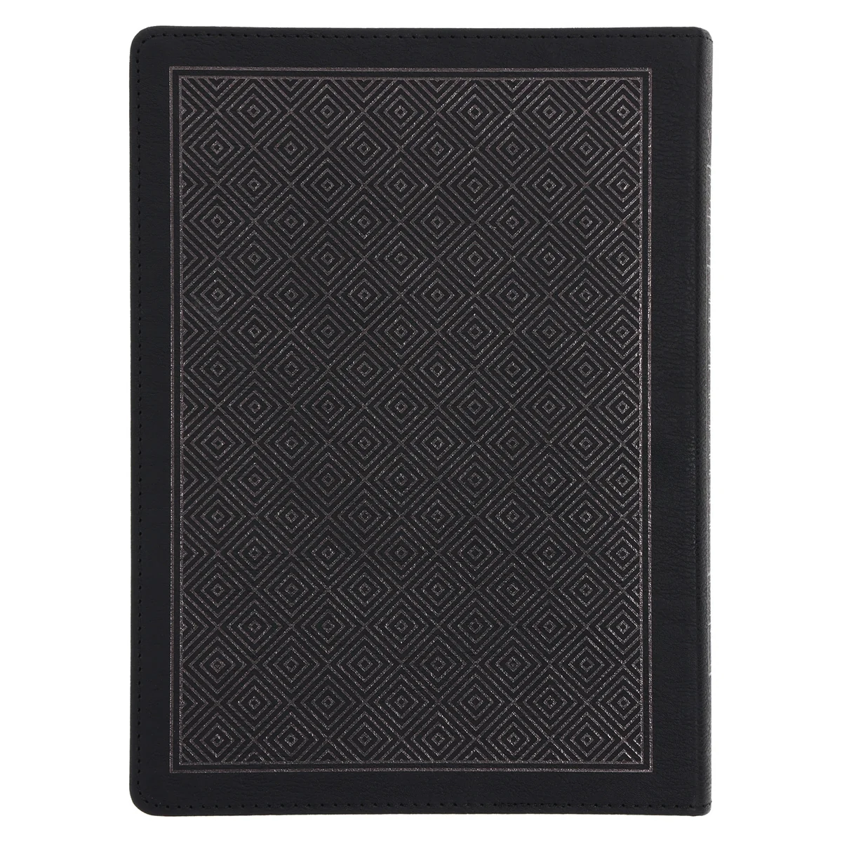NLT Black Pattern Faux Leather Bible Large Print - Image 2