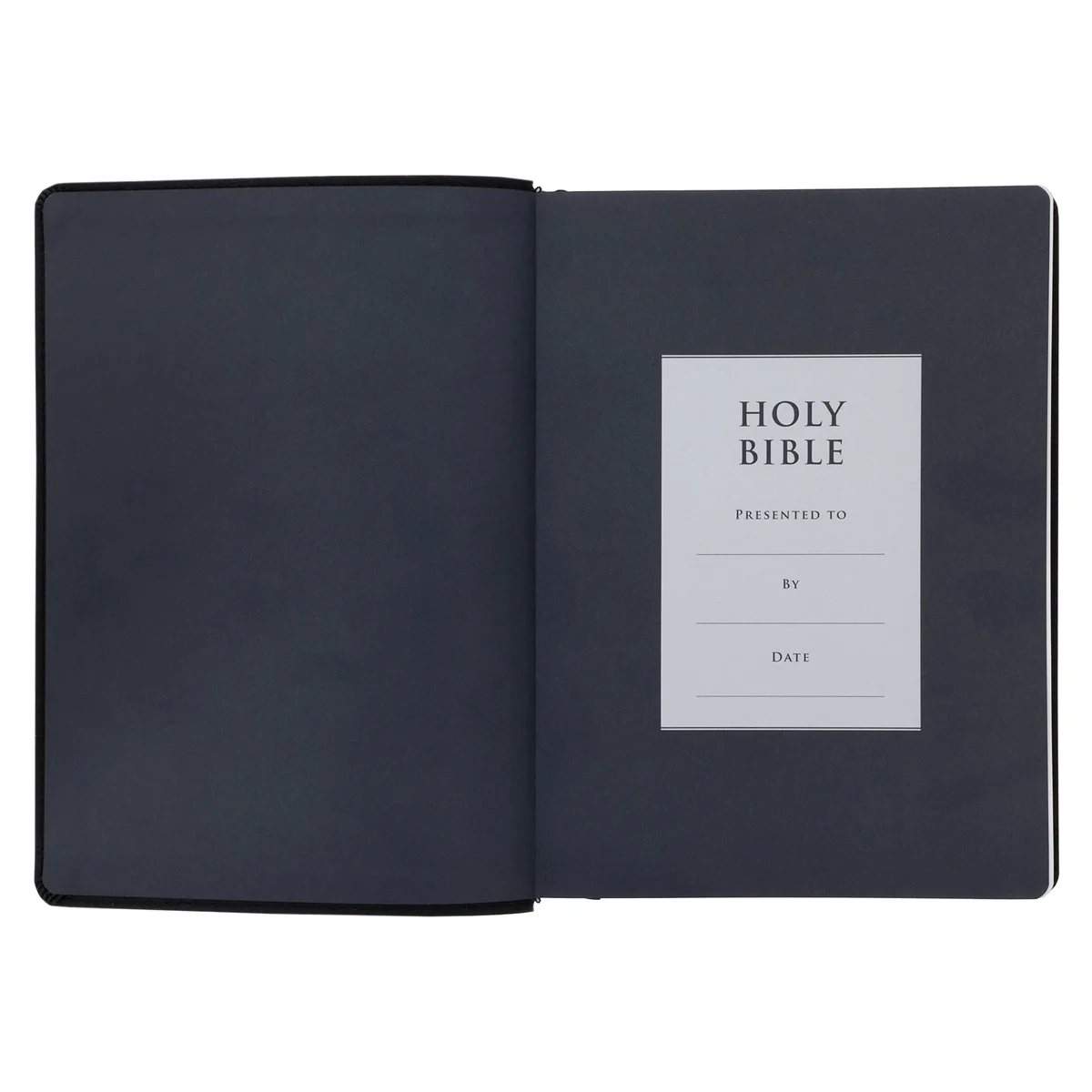 NLT Black Pattern Faux Leather Bible Large Print - Image 4