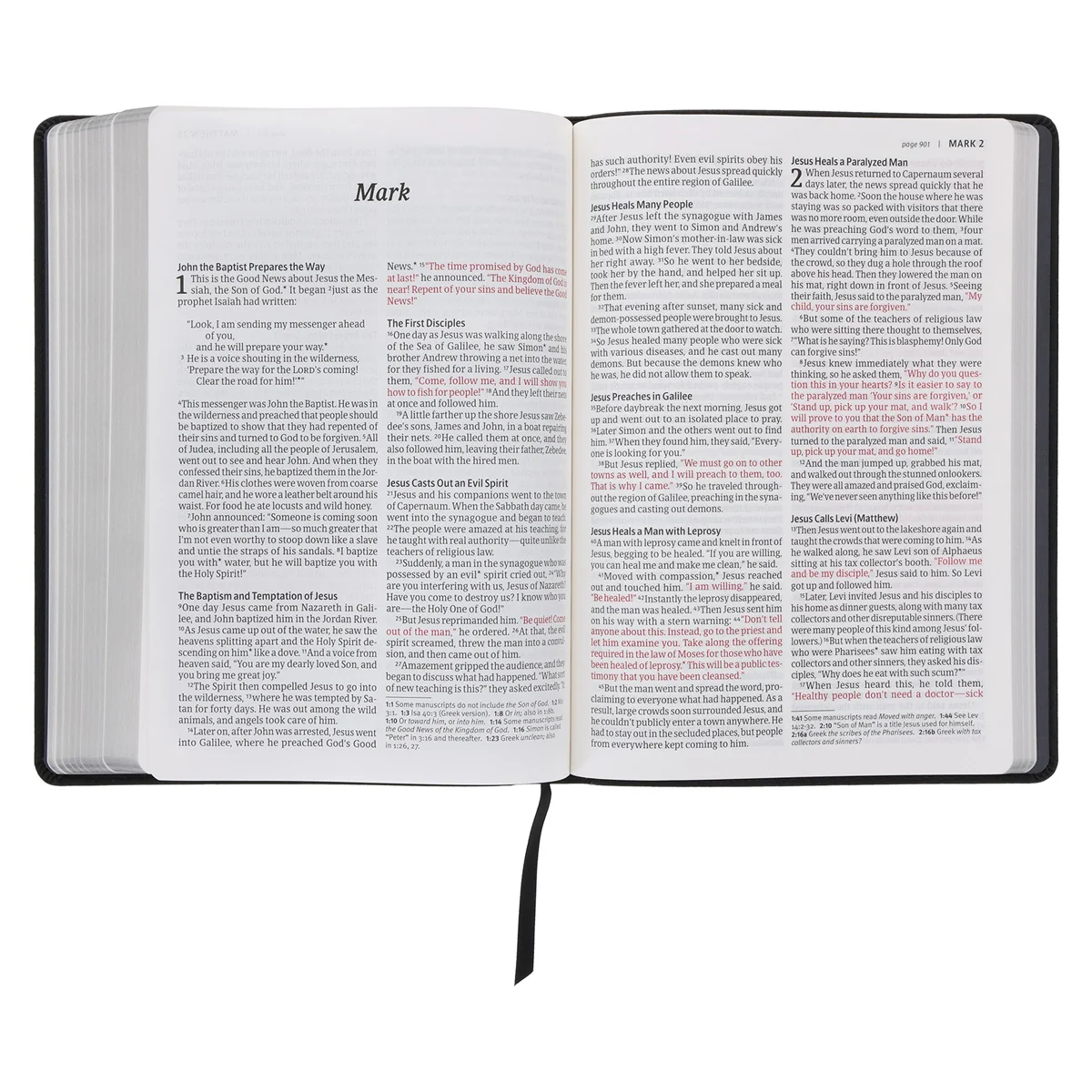 NLT Black Pattern Faux Leather Bible Large Print - Image 6