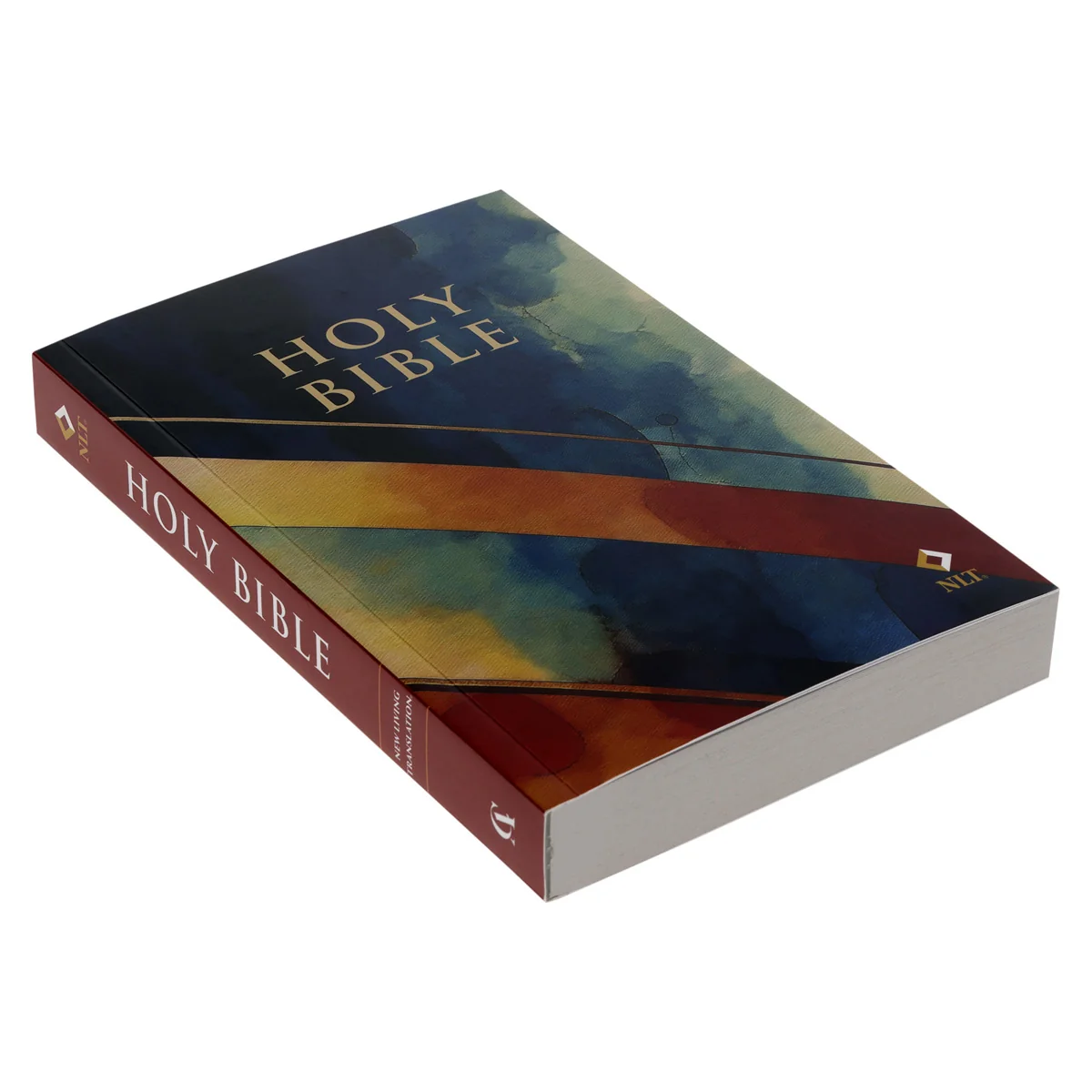 NLT Blue and Orange Watercolor Paperback Outreach Bible - Image 3