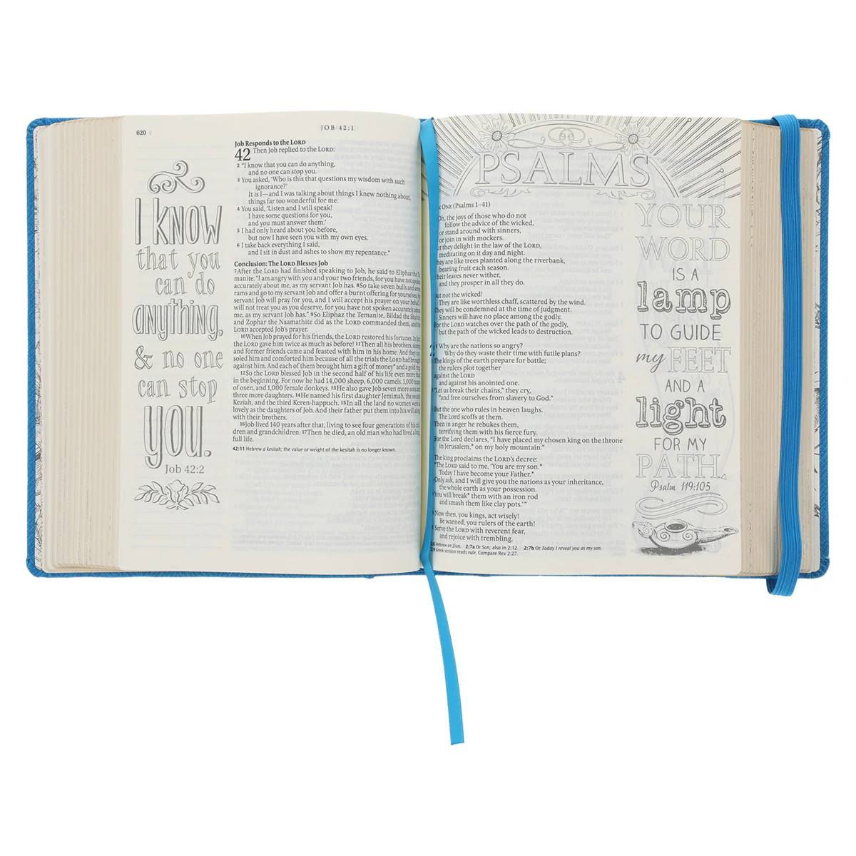 NLT Blue Faux Leather Hardcover Inspire Bible - Image 5