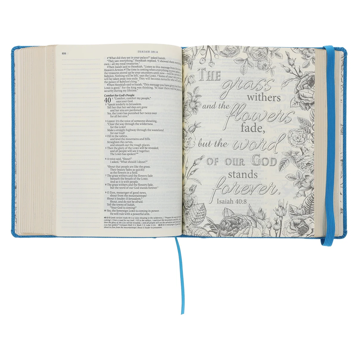 NLT Blue Faux Leather Hardcover Inspire Bible - Image 6