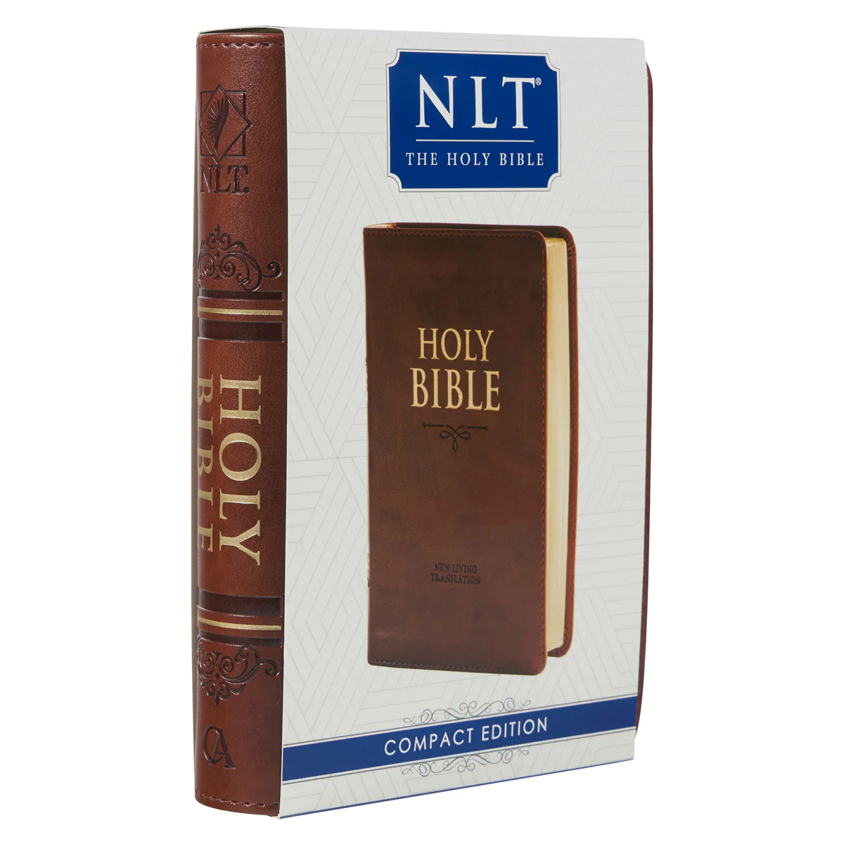 NLT Brown Faux Leather Flexcover Compact Bible - Image 3