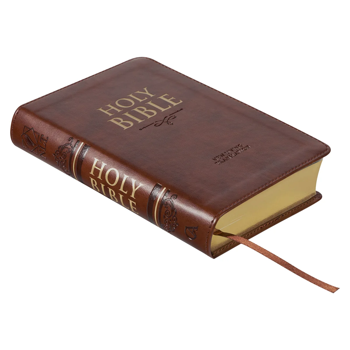 NLT Brown Faux Leather Flexcover Compact Bible - Image 4